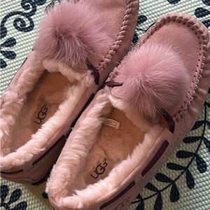 UGG Women's Blush Slippers with Pom Pom